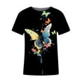 thumbnail image 4 of TSADFHJI Hauts Peplum pour Femmes Imprimé Scintillant Col Rond Manches Courtes T-Shirt L Bronze, 4 of 4