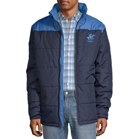 Beverly Hills Polo Club Men's Quilted Jacket with Contrast