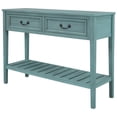 thumbnail image 2 of Entryway Console Sofa Couch Table Sofa Table Console Table with Storage Shelf and Drawers, Accent Wood Wall Table with Drawers for Living Room Entryway (Light Green), 2 of 8
