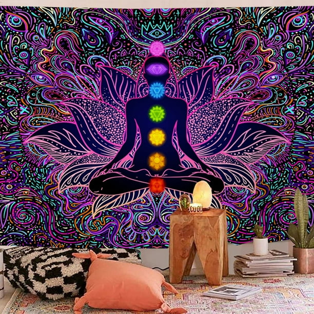 16 150X130CM seven chakras bedside hanging cloth decorative cloth wall hanging yoga sitting tapestry partition decorative cloth home tapestry wall