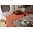 thumbnail image 4 of shiyou-Burnt Orange Table Runners 60 Inches Long, Burlap Linen Style Rustic Farmhouse Fall Table Runner, Boho Woven Dining Table Runner, 13x60 Inches, Harvest Pumpkin, 4 of 4