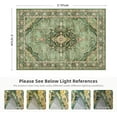thumbnail image 2 of Boho Vintage Round Rug ft- Faux Wool Dreely Washable Area Rug Small Distressed Throw Rugs Floor Carpet for Door Mat Entryway Bedrooms Laundry (Round - ; Diameter Border ), 2 of 7