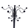 thumbnail image 5 of 67" Metal Coat Tree, Coat Racks with 16 Hooks, Hat Jacket Stand Tree Holder Hanger Rack Metal Organizer Coat Rack Umbrella Stand with Marble Base for Jacket, Purse, Scarf Rack (Black), 5 of 7