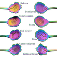thumbnail image 3 of 16 Flower Spoon Set, 410 Stainless Steel Reusable Tea Spoon, Stirring Spoon, Coffee Spoon (4.9 Inch, Rainbow), 3 of 7