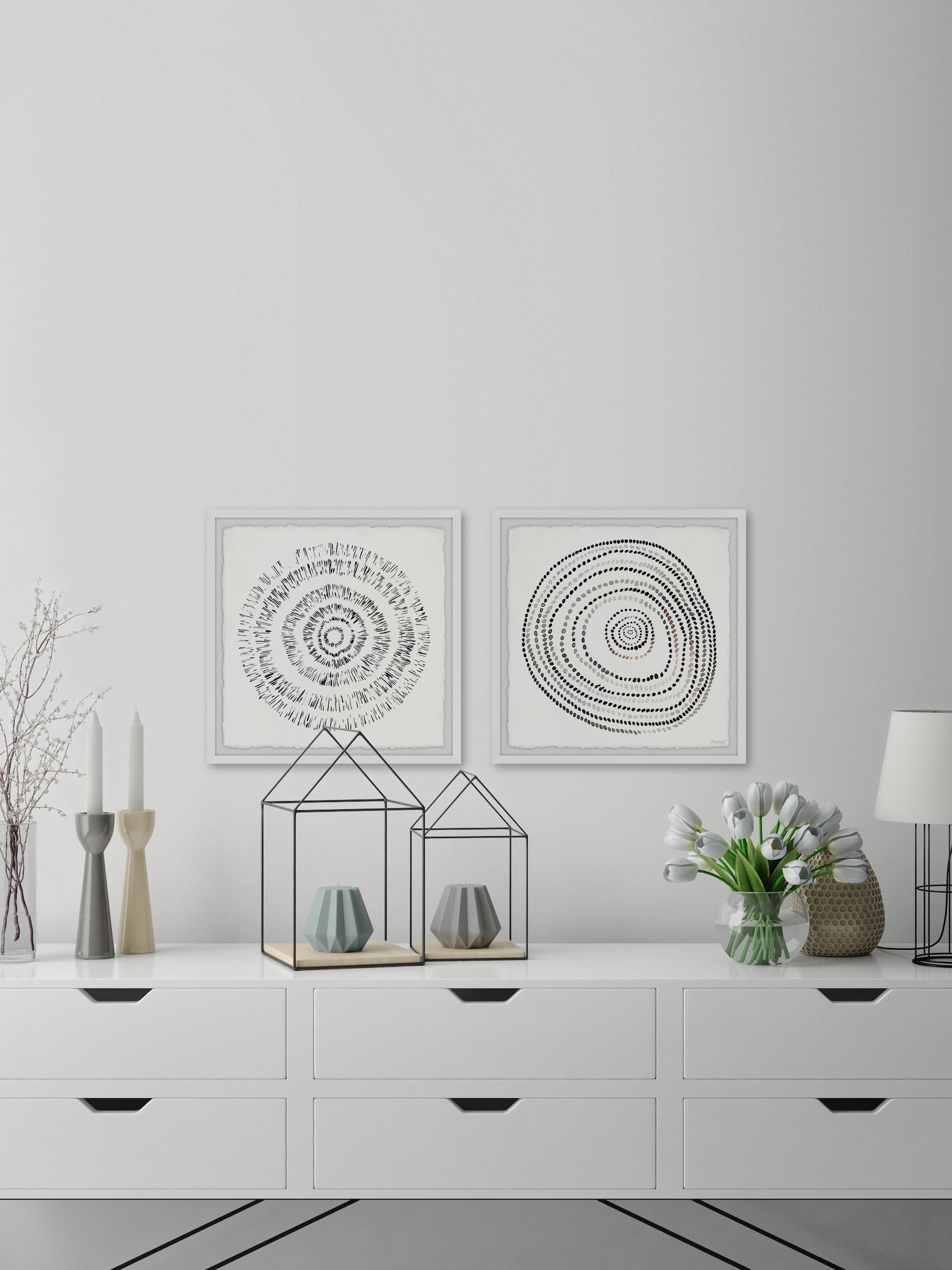 Marmont Hill Endless Circles Diptych, 32" x 64"