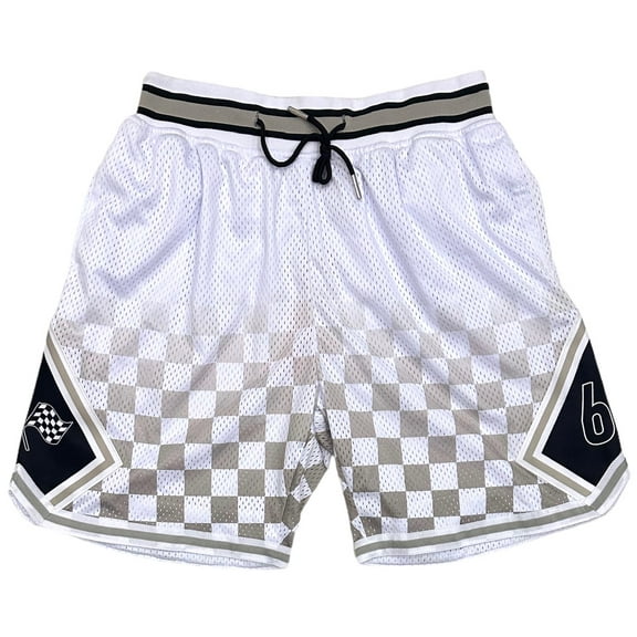 Nipsey Hussle Men Headgear Classics Victory Lap 60 Embroidered Basketball Shorts (Small, White)