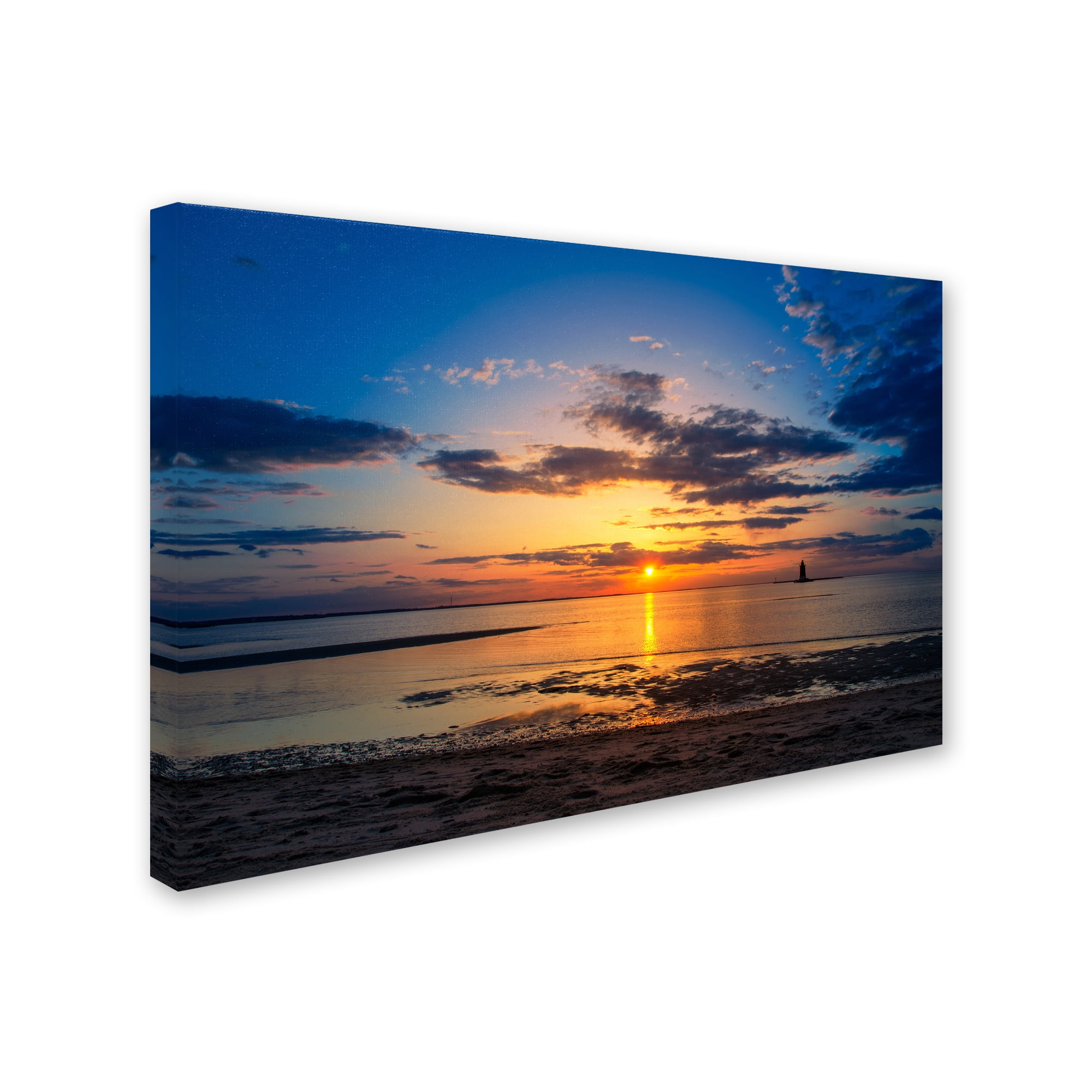Trademark Fine Art 'Sunset Breakwater Lighthouse' Canvas Art by PIPA Fine Art