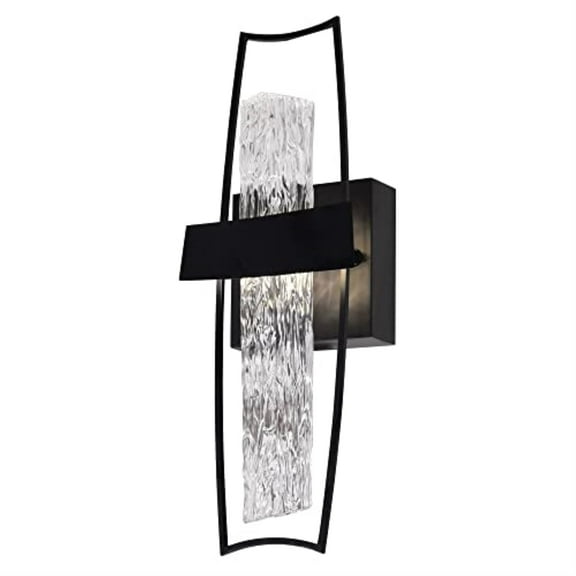 CWI Lighting Guadiana LED Integrated Glass Wall Sconce in Black