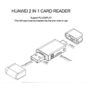 JSER USB-C Type C and USB 2.0 to NM Nano Memory Card TF Micro SD Card Reader for Huawei Cell Phone JSER