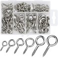 thumbnail image 1 of 100 Pcs Screw Eye, 2# 4# 5# 6# 8# 10# Metal Screw Hook Bolts, 1 of 4