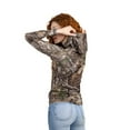 thumbnail image 5 of Realtree Women's APX Camo UV Protection Raglan Hoodie Shirts - Moisture-Wicking, Sun Protection for Fishing, Running and Hiking | Size M, 5 of 7