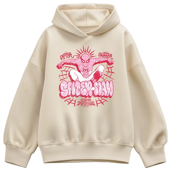 Spider-Man - Femme Street- Women's Oversized Fleece Hoodie Sweatshirt Oversized Fleece Hoodie Sweatshirt
