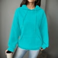 thumbnail image 2 of WEAIXIMIUNG Chandails en Molleton pour Femmes Sans Capuche avec Graphiques Mode Décontractée Couleur Unie Pull Ample à Manches Longues Patchwork, 2 of 6