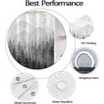thumbnail image 6 of Black Misty Forest Shower Curtain Gray Ombre Nature Tree Plants Shower Curtains Fabric Waterproof Mountain Shower Curtain Sets for Bathroom Bath Decor (Black, 36'''' × 72''''), 6 of 6