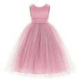 thumbnail image 2 of Ekidsbridal V-Back Satin Tulle Flower Girl Dresses Pretty Princess Gown Communion Baptism 219T 8, 2 of 3