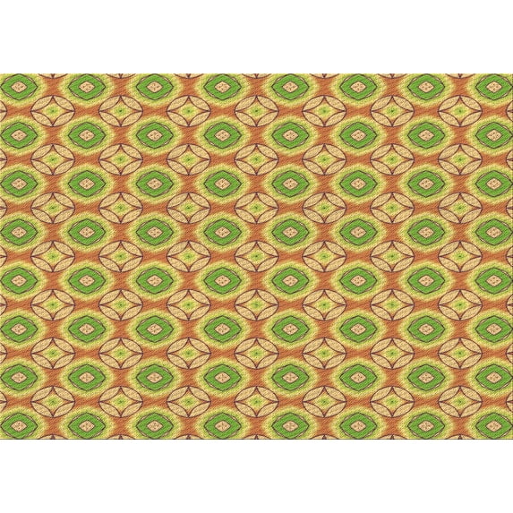 Ahgly Company Machine Washable Indoor Rectangle Transitional Neon Yellow Green Area Rugs, 2' x 4'