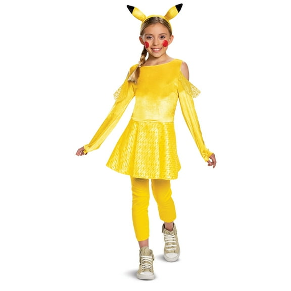 Girls Pikachu Girl Deluxe Pokemon Costume Medium size 7-8