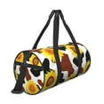 thumbnail image 3 of Haiem Sunflower Cow Pattern Gym Bag for Women Men, Waterproof Travel Duffel Bags, Personal Item Travel Bag Weekender Bag with Shoes Compartment & Wet Pocket, 3 of 8