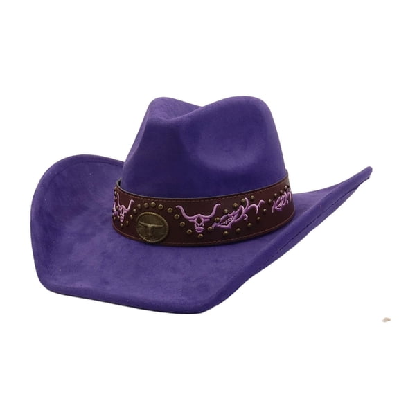 Western Cowboy Hat for Men Women Wide Brim Large Suede Cowgirl Hat