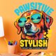 thumbnail image 2 of Adhesivo de pared Pawsitive Stylish Dog Coloridas Gafas de Sol de PVC, 2 of 4