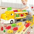 thumbnail image 6 of Dinosaur Toys Car for Kids, Dinosaur Transport Truck Track Set, Toddler Boy Toys Age 2-4 1-3, Birthday Gifts Toy for 3 4 5 6+ Year Old Boy,Foldable Track & Race Mode W/ 6 Dino Car, 6 of 7