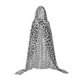 thumbnail image 7 of Honeii Black Leopard Print Poncho Cape, Cloak Coat, Snuggly Hooded Wearable Blanket, Hooded Cape For Teenagers,Halloween Costumes-Small, 7 of 7