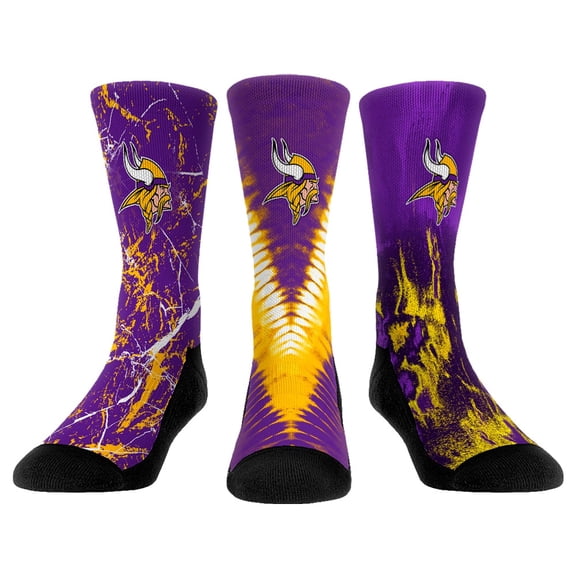 Unisex Rock Em Socks Minnesota Vikings 3-Pack Crew Socks Set