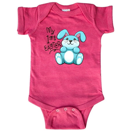 

Inktastic My 1st Easter cuddly blue bunny Gift Baby Boy or Baby Girl Bodysuit