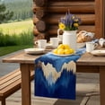 thumbnail image 6 of Table Runner Abstract Ombre Blue White Mountain Table Decoration for Kitchen Dinning Modern Art Table Decoration for Indoor Outdoor Party Wedding Decor 13x72inch, 6 of 7