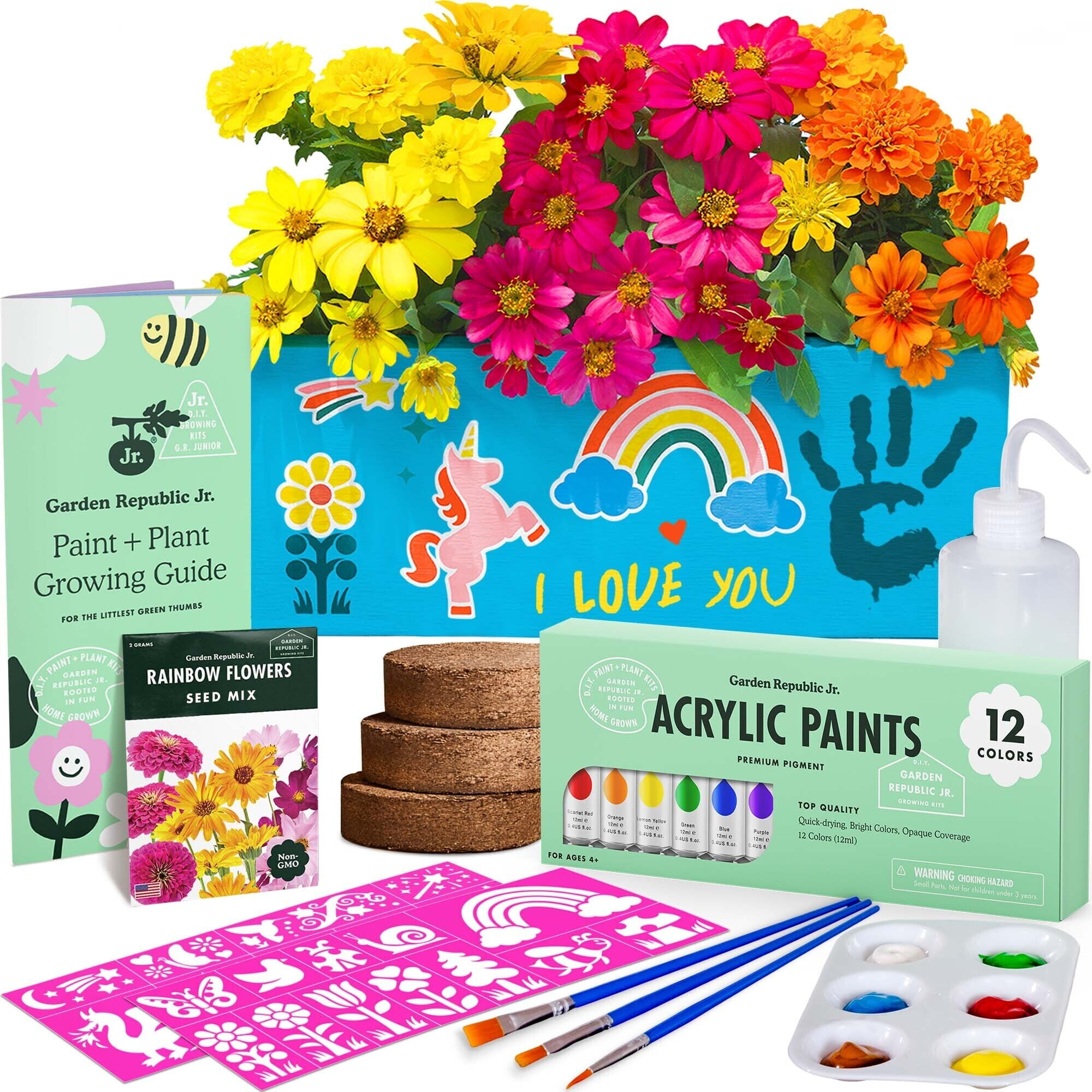 Garden Republic Kids Paint and Plant Flower Growing Kit, Kids Gardening
