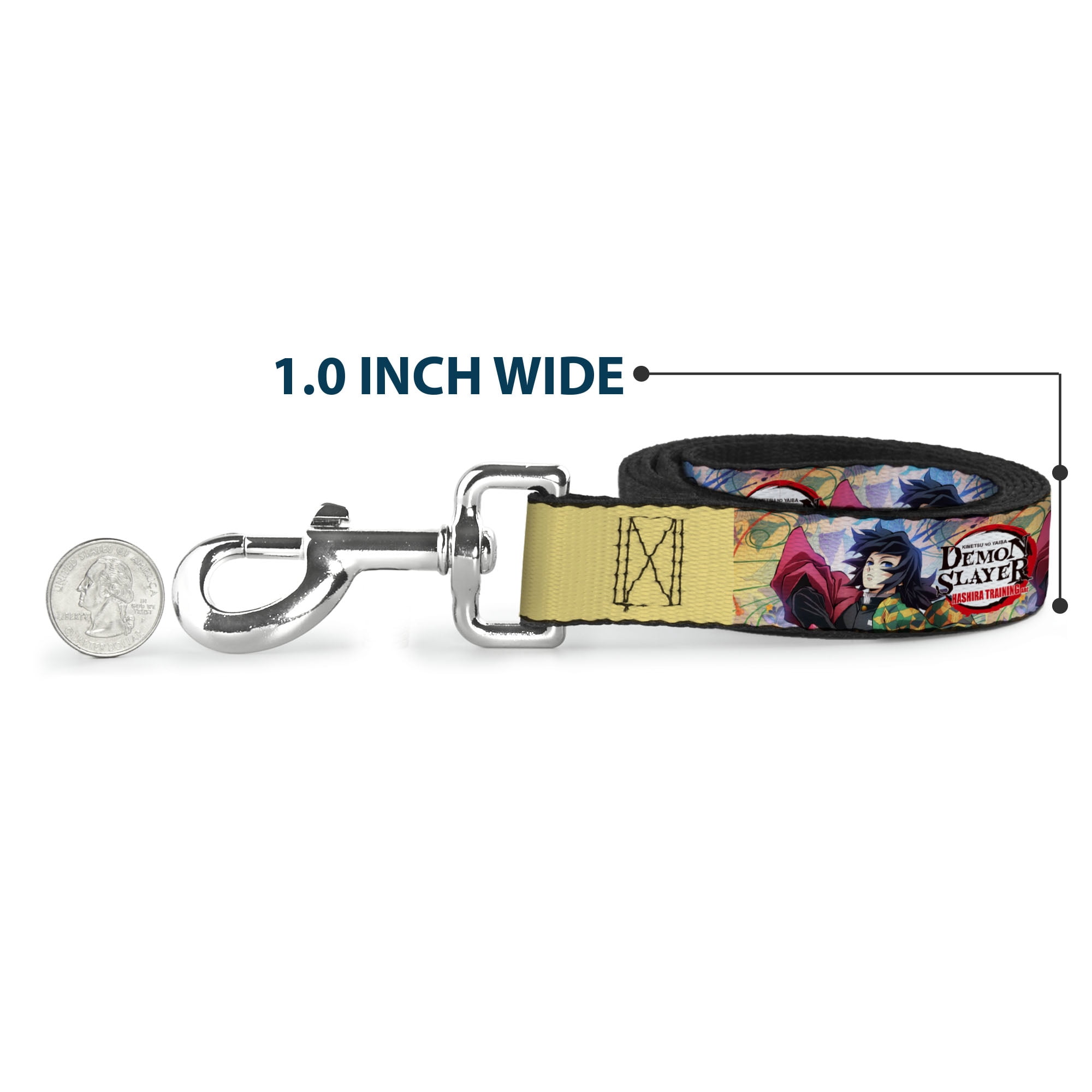 Aniplex of America Pet Leash, Dog Leash, Demon Slayer Giyu Tomioka Pose and Title Logo, 6 Feet Long 1.0 Inch Wide