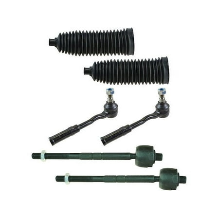 Tie Rod End and Steering Bellows Kit 6 Piece - Compatible with 2000 - 2006 Mercedes-Benz S430 Base 2001 2002 2003 2004 2005