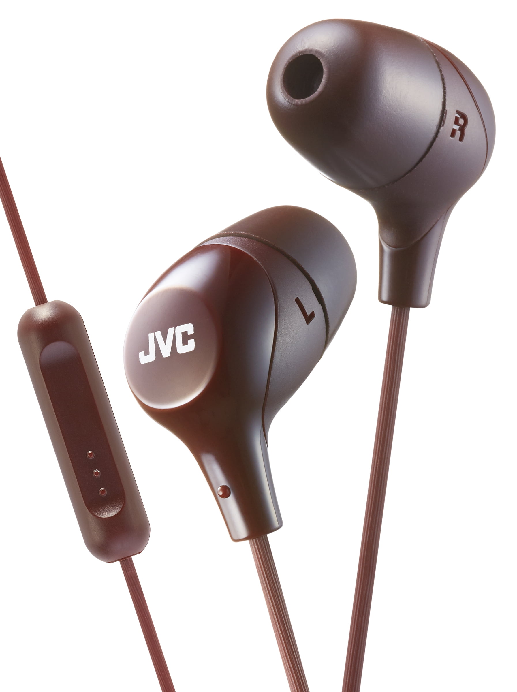 Marshmallow Inner-Ear Headphones with Mic and Remote, Brown