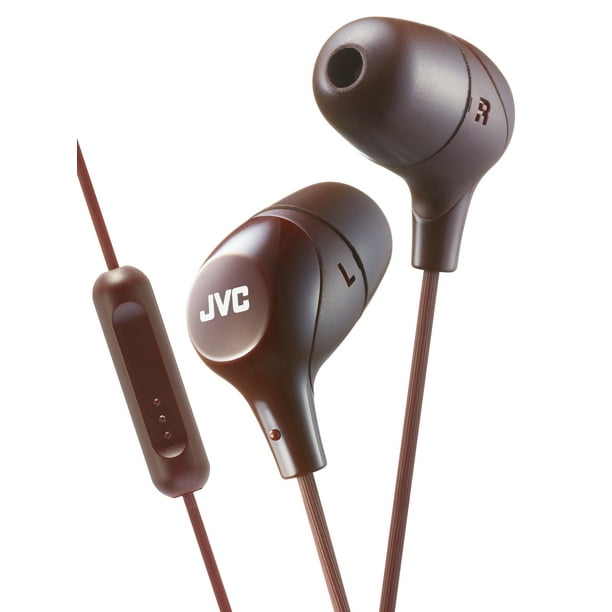 Marshmallow InnerEar Headphones with Mic and Remote, Brown Walmart