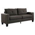 thumbnail image 2 of Furniture of America Contemporary Faux Linen Redford Sofa, Gray, 2 of 7