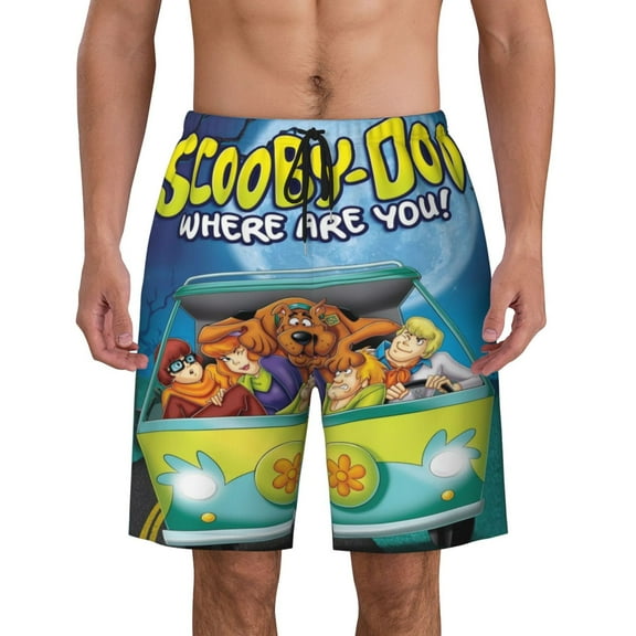 Scooby-Doo Men's Swim Trunks Quick Dry Board Shorts Bathing Suit Swimsuits Beach Shorts