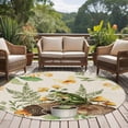 thumbnail image 5 of Round Area Rug 5ft,Pastoral Coffee Frog Mushroom Washable Carpet Non-Slip Runner Accent Rugs Indoor Floor Mat for Bedroom Living Room Decor,Retro Bread on Linen, 5 of 9