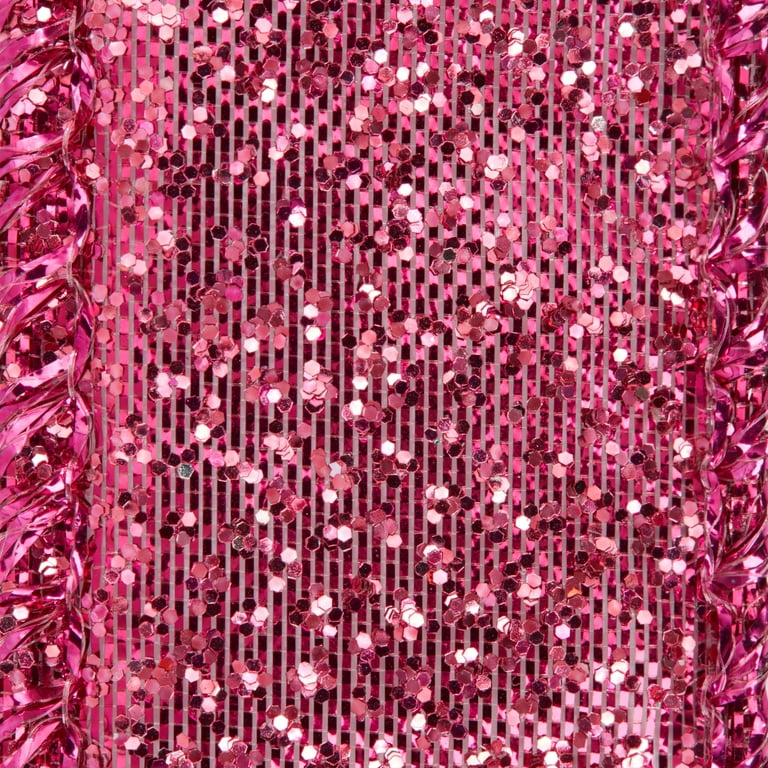 1.5 Fuchsia Glitter Metallic Ribbon on 25YD Roll - Kelea's Florals