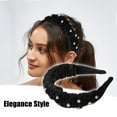 thumbnail image 3 of Unique Bargains 1 Pcs Rhinestone Headband Faux Crystal Headbands Hair Accessories for Women Black 1.57 Inch Wide, 3 of 7