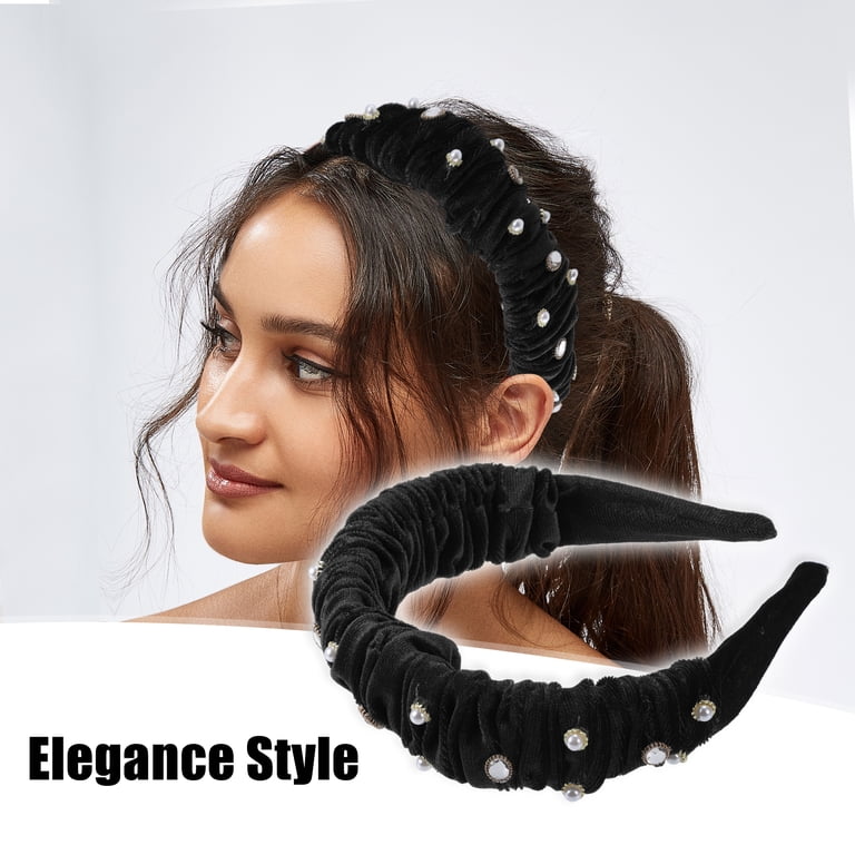 Women\'s Black Faux Crystal Headbands Baroque crystal headband Women Luxury Queen crown tiara  main image 3