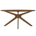 thumbnail image 4 of Modway Crossroads 63" Oval Wood Dining Table in Walnut, 4 of 10