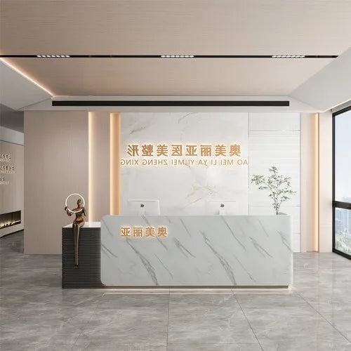 Luxury Bar Reception Desks Mobile Store Hotel Study Beauty Reception Desks Consul Conference comptoir magasin Furniture WJ20XP My Lux Decor Round