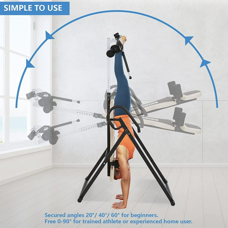 Frequently Asked Questions of What angle should beginners use on an inversion table