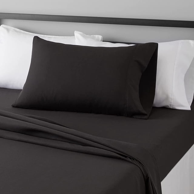 Lightweight Super Soft, Wrinkle-Free, Easy Care Microfiber 4-Piece Bed Sheet Set with 14-Inch Deep Pockets, Full, Bright White, Solid