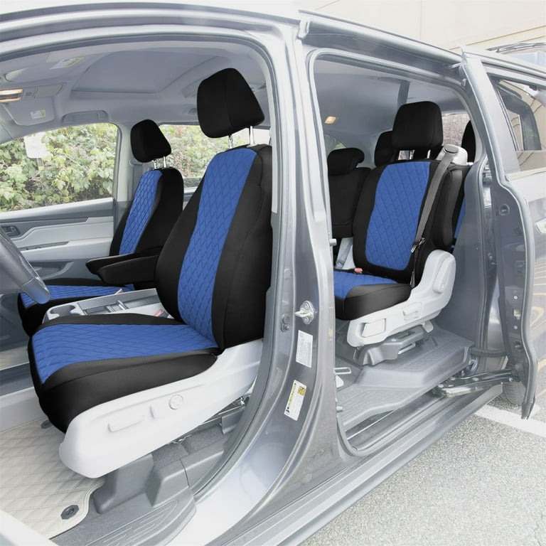FH Group Custom Fit Car Seat Covers for Honda Odyssey, Full Set Blue  Neoprene with Air Freshener