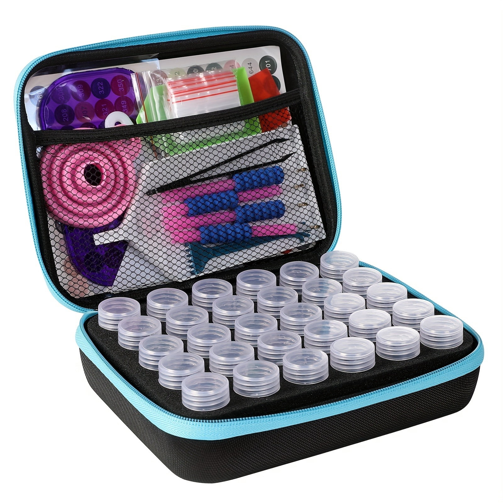 30PCS Diamond Painting Tool Set with Portable Storage Bag, DIY Craft Kit Hand Luggage Organizer for Diamond Art Accessories