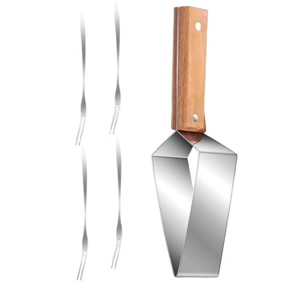 Stainless Steel Watermelon Slicer Cutter, Multi-functional Melon Cube Slicer and Server Tool, Ergonomic Handle Kitchen Gadget for Summer