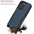 thumbnail image 3 of For iPhone 16 Pro Max Case with Tempered Glass Screen Protector, Tekcoo Dual Layer Shockproof Hybrid Protective Phone Case Heavy Duty Military Grade Rugged Cover for Apple iPhone 16 Pro Max - Blue, 3 of 9