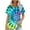 Multicolor Tops for Summer_w, variant on jtjvou Women's Going out Tops for Teen Tie Dye Shirts Trendy Fashion Lady Plus Size Round Neck Tees Summer Short Sleeve Tees Multicolor,L