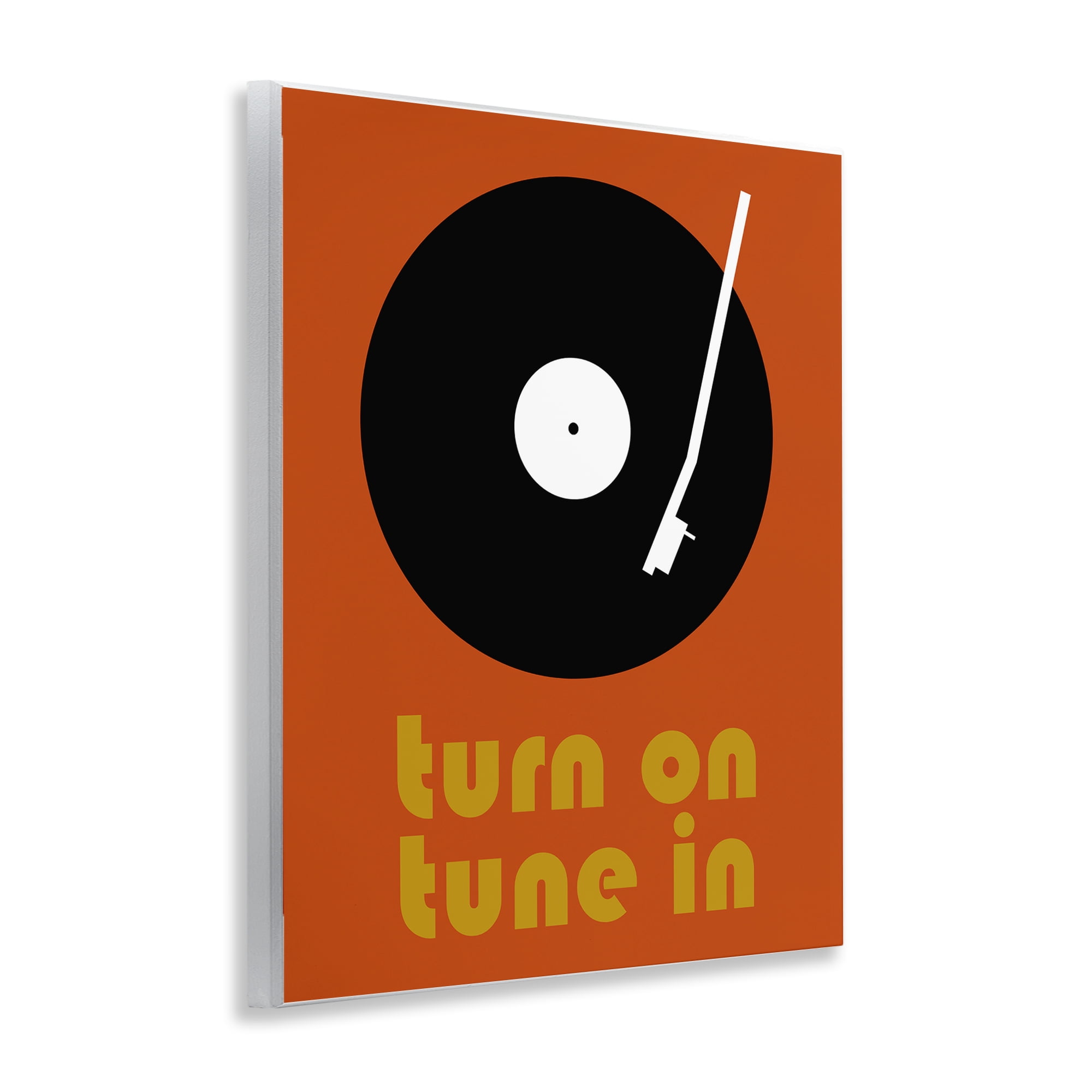 Stupell Industries Turn On Tune In Wall Plaque Art, design by Tom Quartermaine